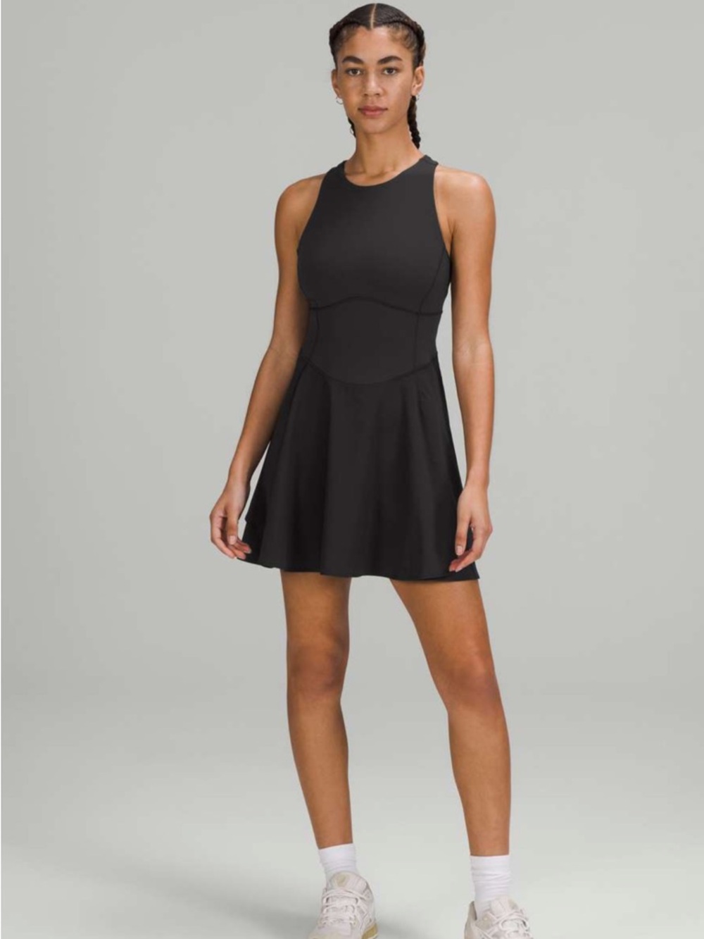 lululemon athletica black court crush tennis dress